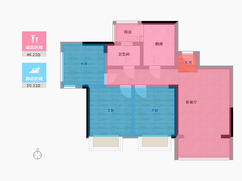 四川省-成都市-空港云尚-66.34-户型库-动静分区