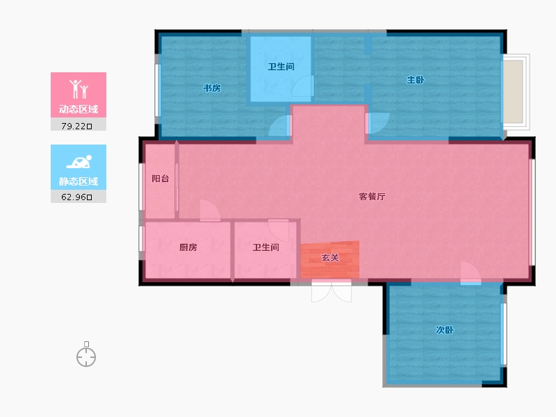 辽宁省-营口市-百亿大公馆-130.23-户型库-动静分区