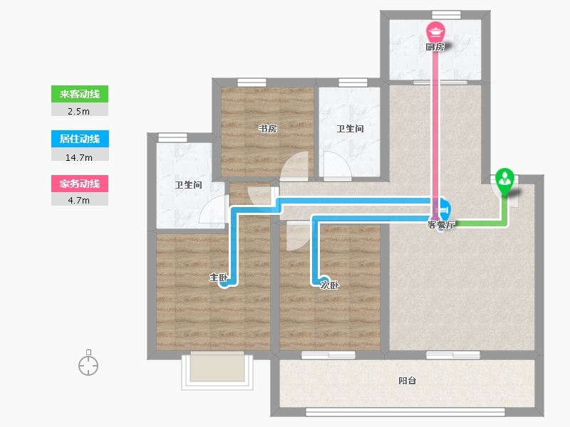 山东省-青岛市-中南漫悦湾-81.49-户型库-动静线