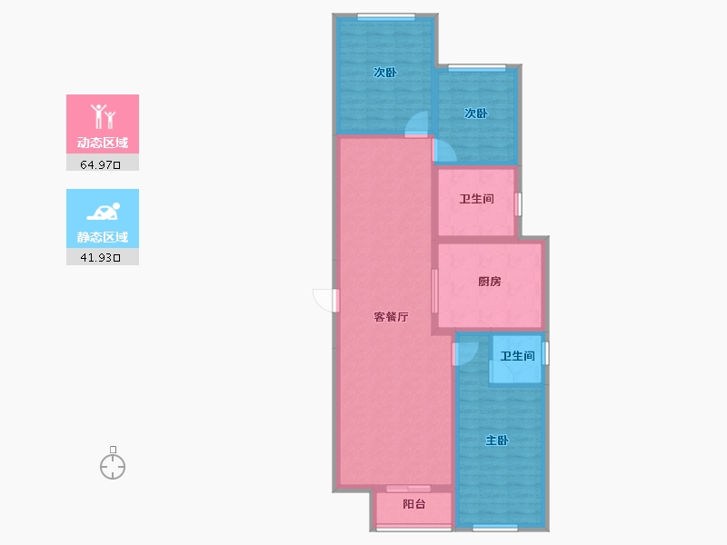 河北省-邯郸市-尚品阳光-95.29-户型库-动静分区