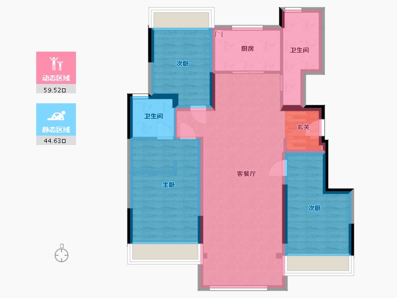 吉林省-长春市-华润置地����御-92.77-户型库-动静分区