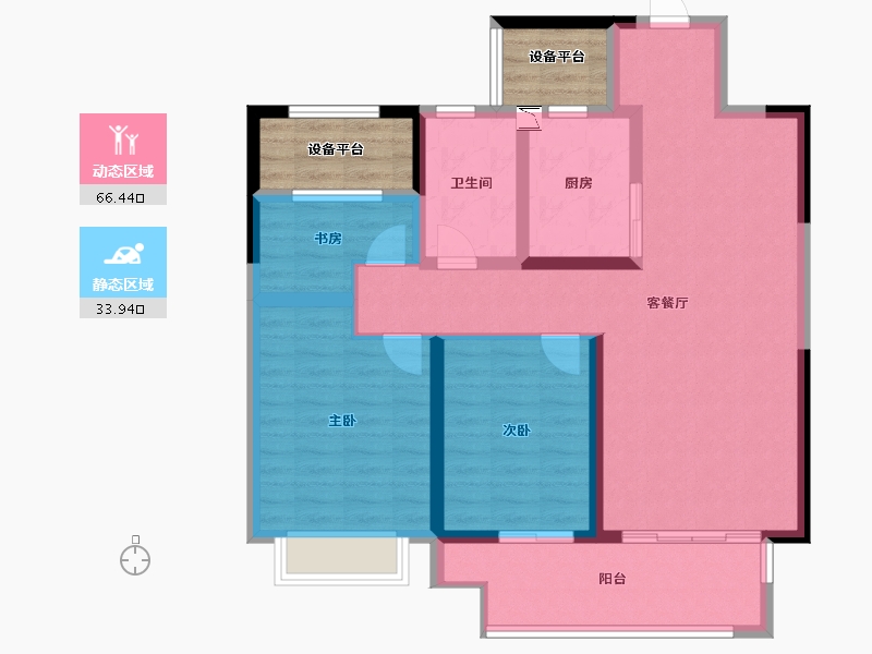 江苏省-常州市-东方君开-97.00-户型库-动静分区