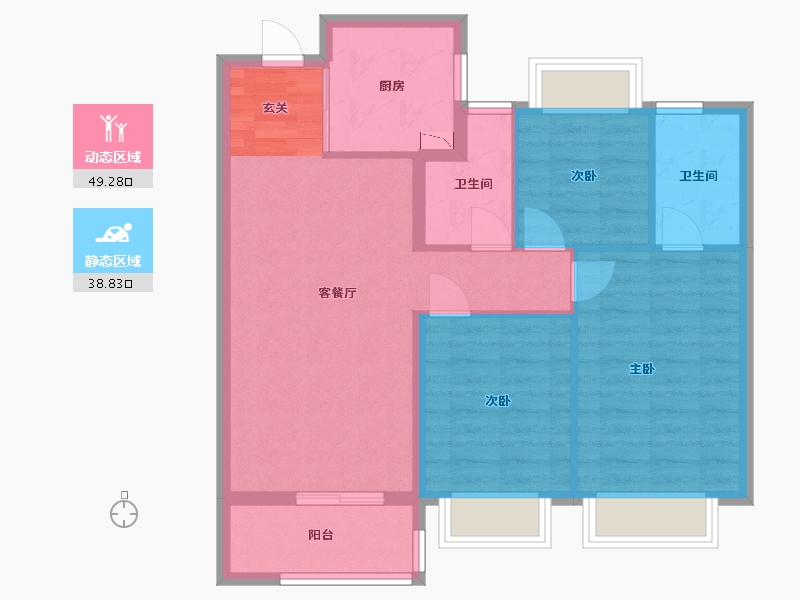 上海-上海市-金�h湾-79.09-户型库-动静分区