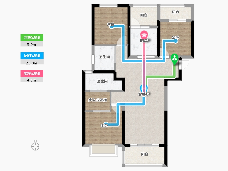 陕西省-西安市-高科麓湾国际社区-88.56-户型库-动静线