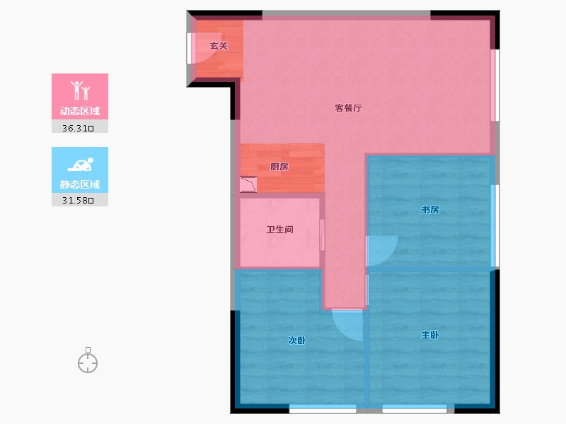 云南省-昆明市-�Z泰公馆-61.62-户型库-动静分区