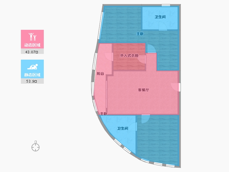 广东省-深圳市-前海卓越壹号-90.15-户型库-动静分区