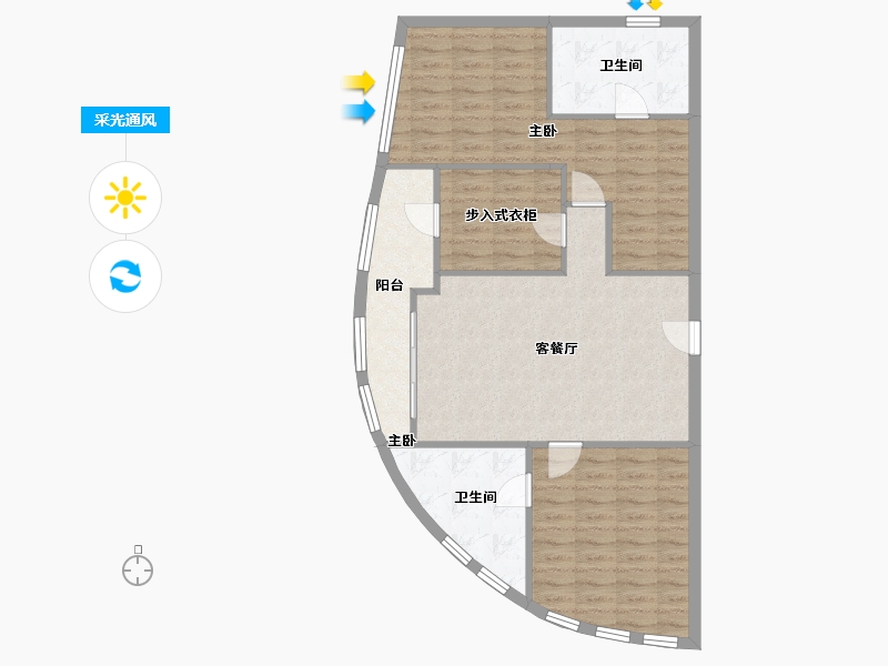 广东省-深圳市-前海卓越壹号-90.15-户型库-采光通风