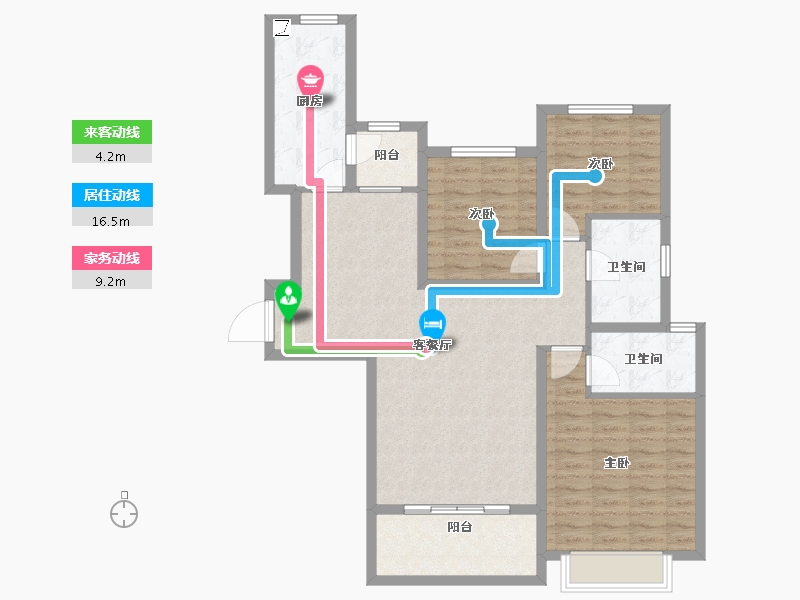 湖南省-长沙市-恒大悦湖商业广场-101.14-户型库-动静线