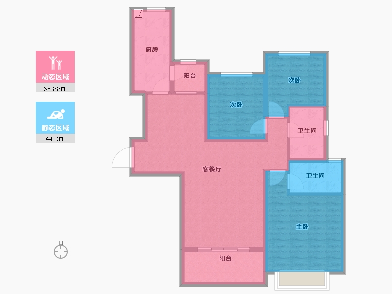 湖南省-长沙市-恒大悦湖商业广场-101.14-户型库-动静分区