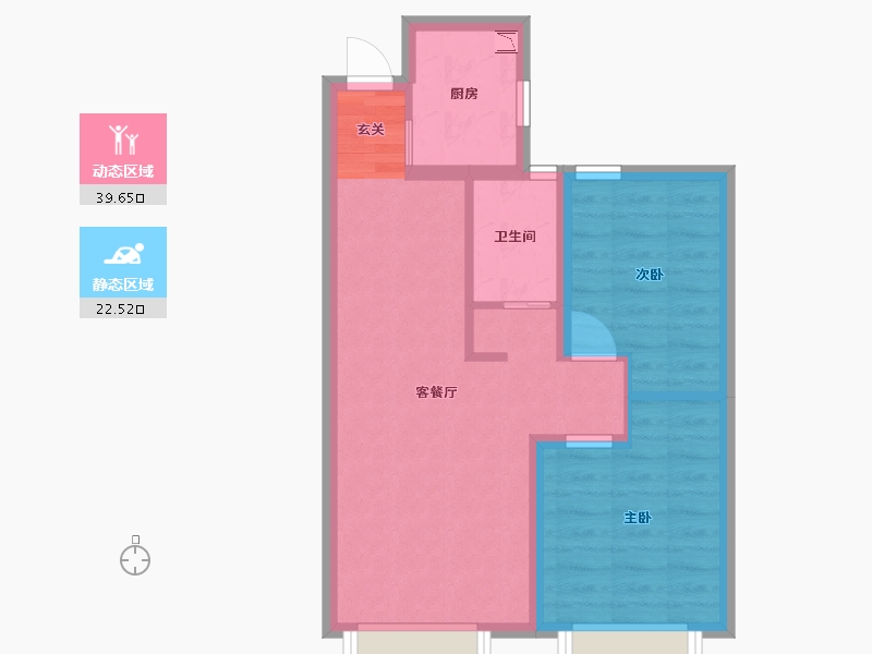 天津-天津市-金海云城-54.96-户型库-动静分区