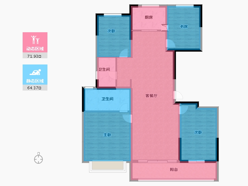 山东省-济南市-高铁城-122.99-户型库-动静分区