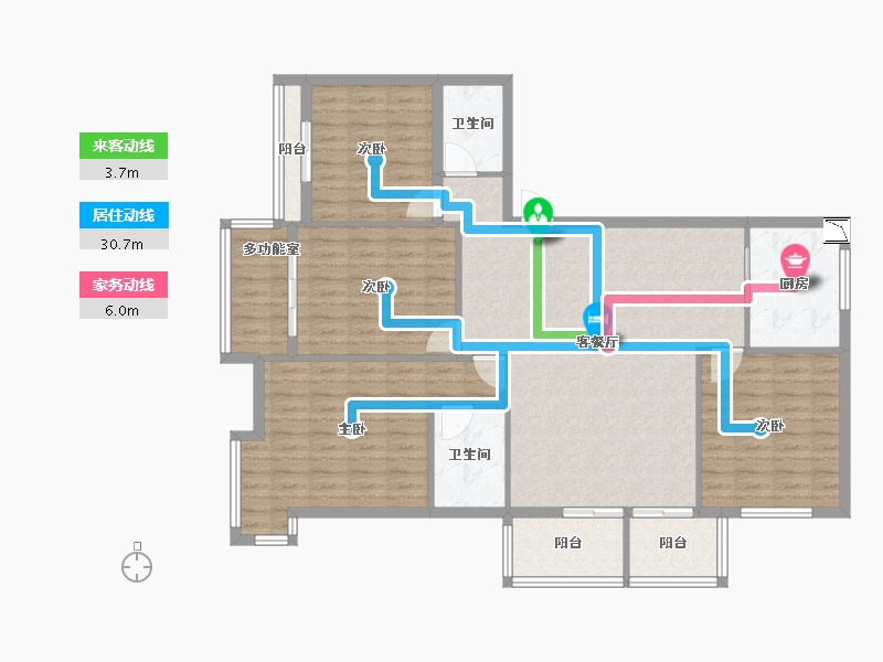 福建省-三明市-水岸幸福里-124.47-户型库-动静线