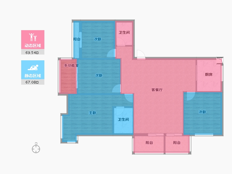 福建省-三明市-水岸幸福里-124.47-户型库-动静分区