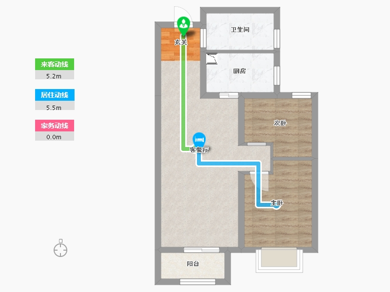 天津-天津市-路劲太阳城・心邸-56.18-户型库-动静线