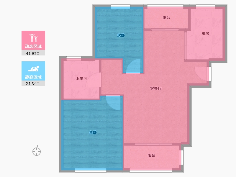 上海-上海市-瑞和新苑-57.03-户型库-动静分区