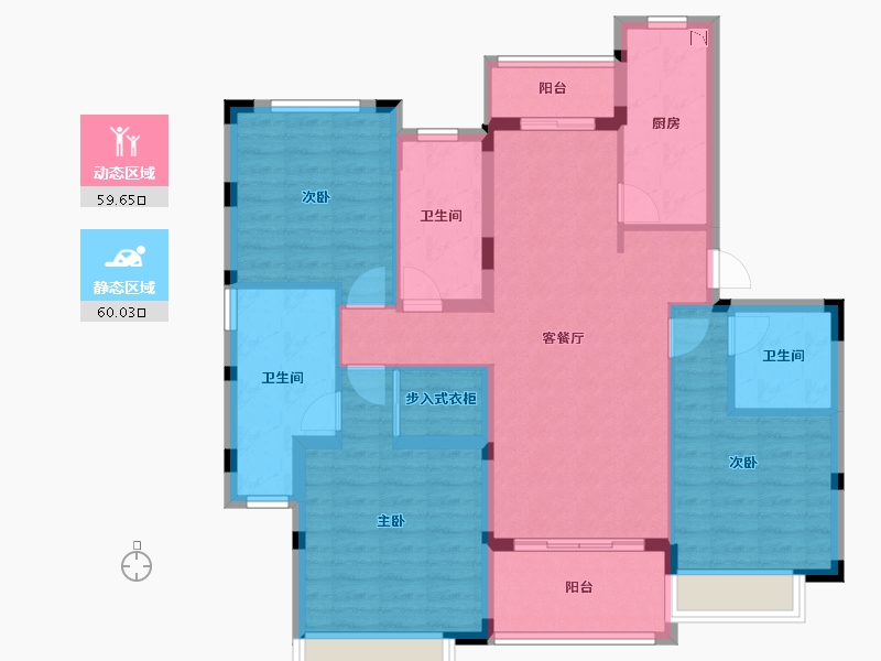 上海-上海市-紫晶南园二期-107.00-户型库-动静分区