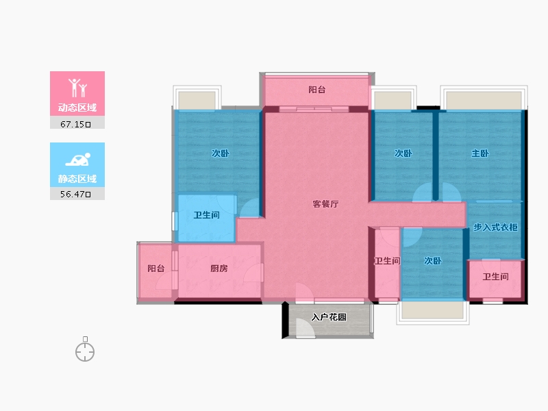 广东省-佛山市-东平广场-115.39-户型库-动静分区