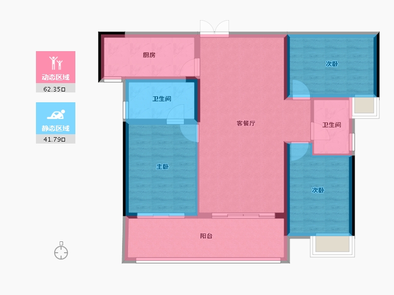 湖南省-衡阳市-鸿都・英伦首府-93.77-户型库-动静分区