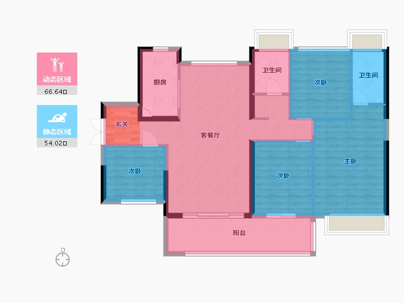 广东省-湛江市-湛江招商国际邮轮城-108.99-户型库-动静分区