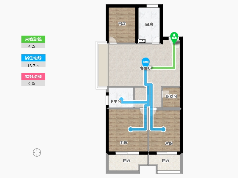 江苏省-南京市-保利观棠和府-71.78-户型库-动静线