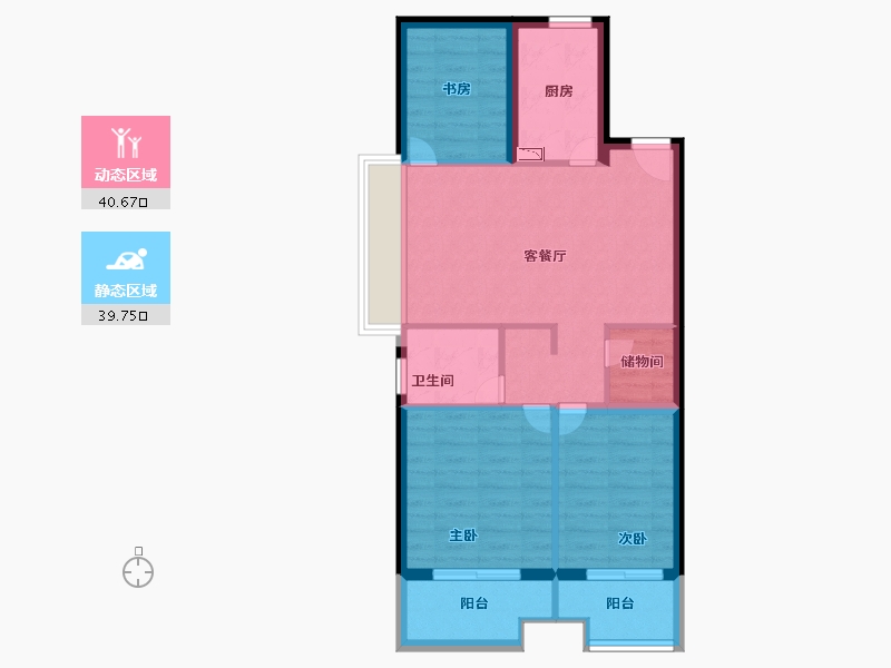 江苏省-南京市-保利观棠和府-71.78-户型库-动静分区