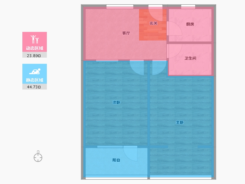 上海-上海市-普乐三村-62.40-户型库-动静分区