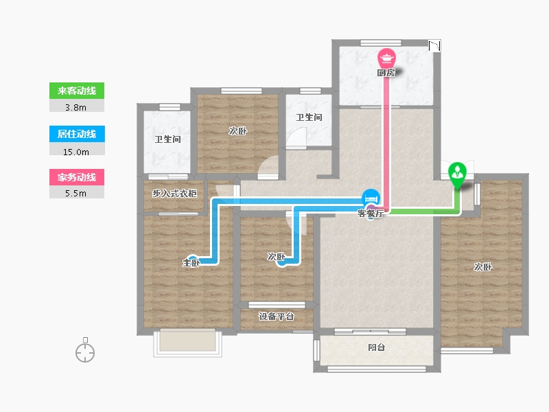 山东省-枣庄市-红钻公馆-117.97-户型库-动静线