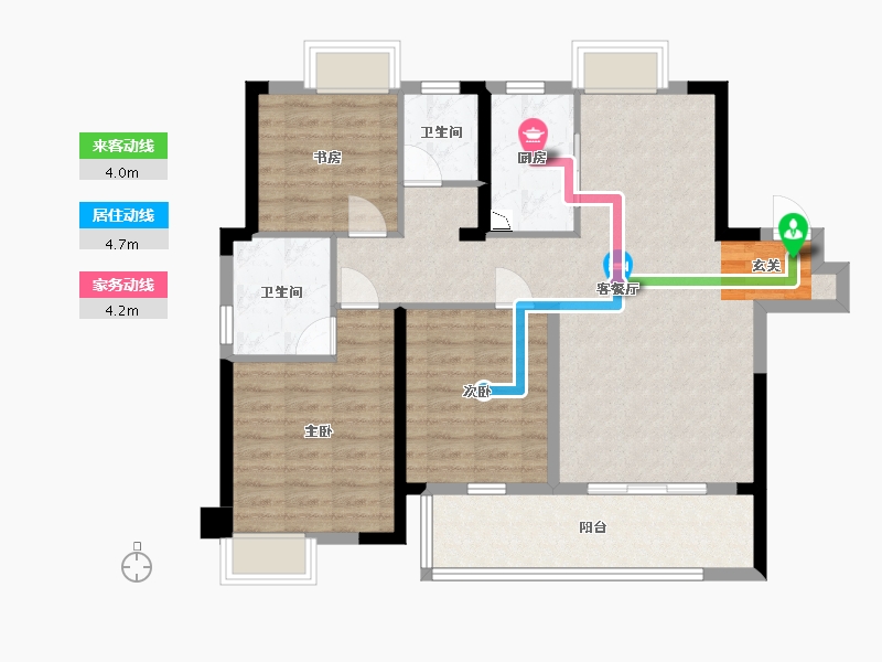 江西省-九江市-赣电荣府-93.34-户型库-动静线