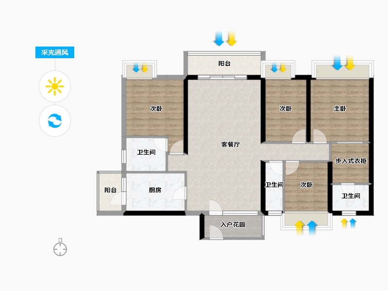 广东省-佛山市-东平广场-115.39-户型库-采光通风