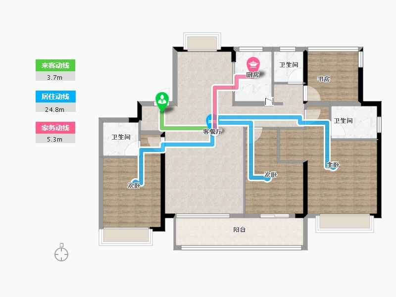 浙江省-台州市-海尚望府-137.00-户型库-动静线