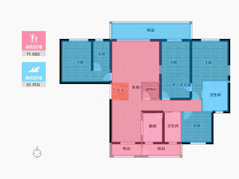 四川省-成都市-西派玺樾-150.47-户型库-动静分区