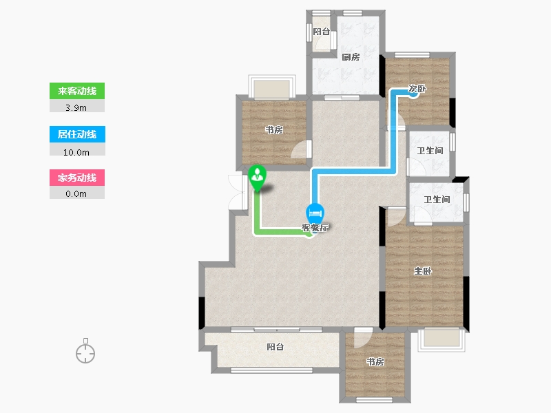 重庆-重庆市-金科·集美嘉悦-120.06-户型库-动静线