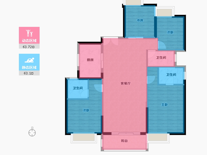 福建省-福州市-天空之城-114.95-户型库-动静分区