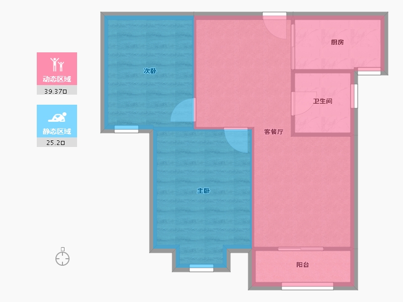 山东省-济南市-西城・济水上苑-58.42-户型库-动静分区