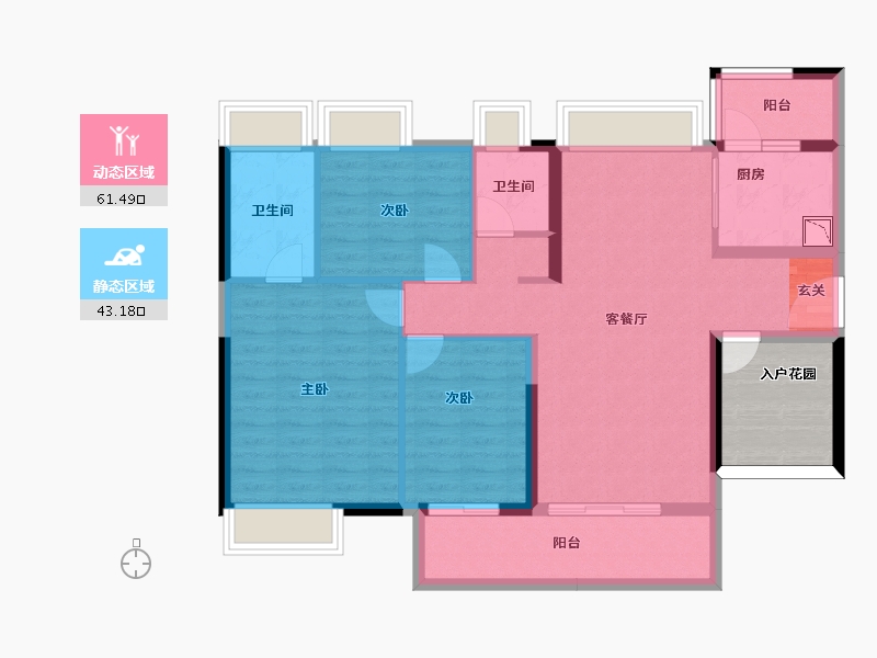 广东省-韶关市-保利中悦-100.23-户型库-动静分区