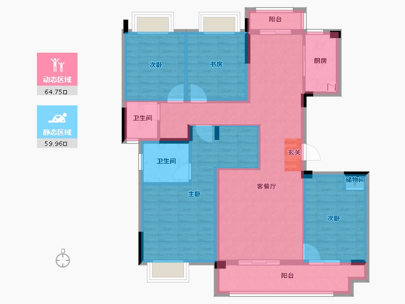 湖北省-武汉市-�吃没�府-111.20-户型库-动静分区