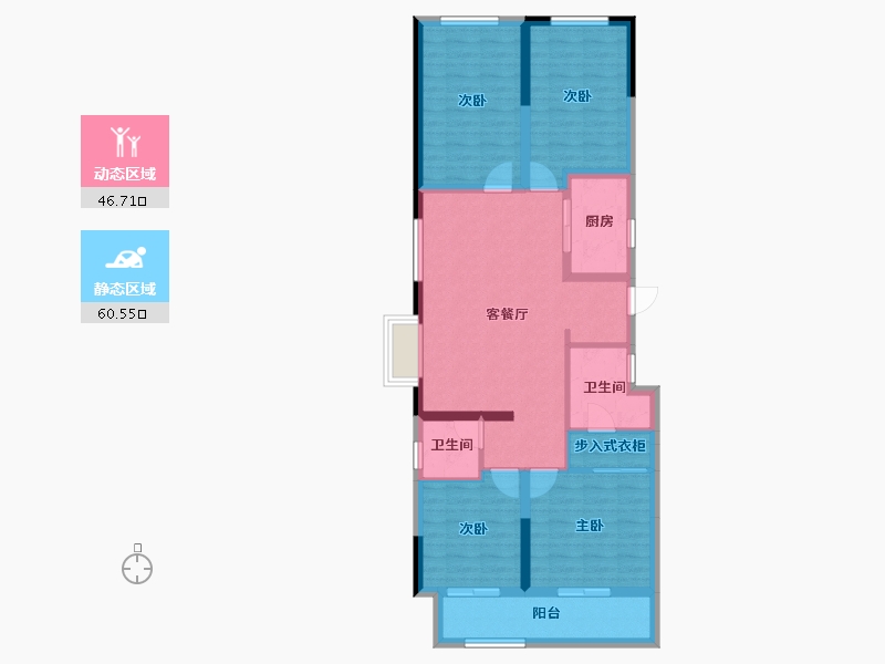 湖北省-宜昌市-国悦府-95.65-户型库-动静分区