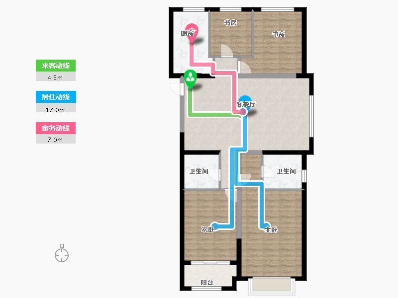 江苏省-连云港市-福泽东方-107.00-户型库-动静线