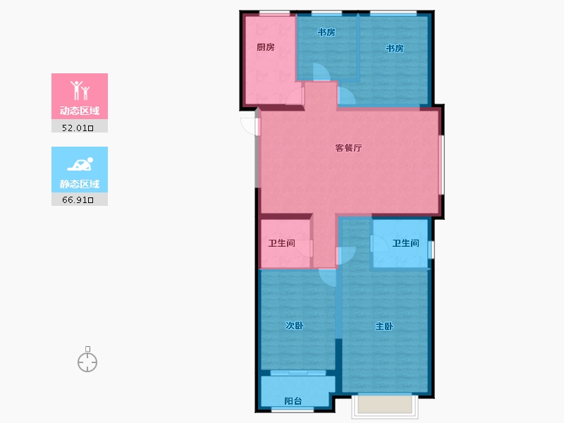 江苏省-连云港市-福泽东方-107.00-户型库-动静分区