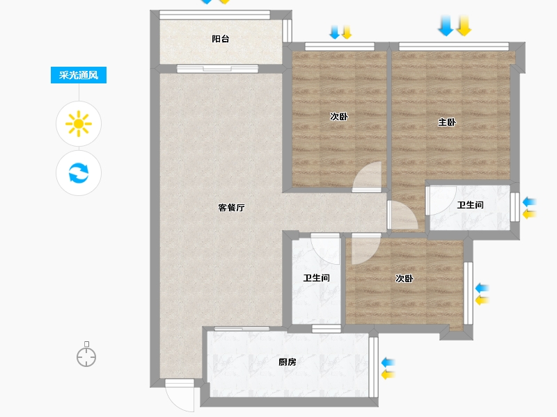 广东省-肇庆市-中源誉峰-78.26-户型库-采光通风