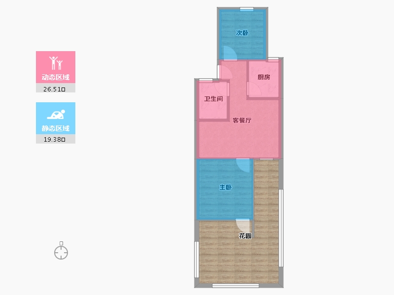 上海-上海市-银都九村-63.28-户型库-动静分区