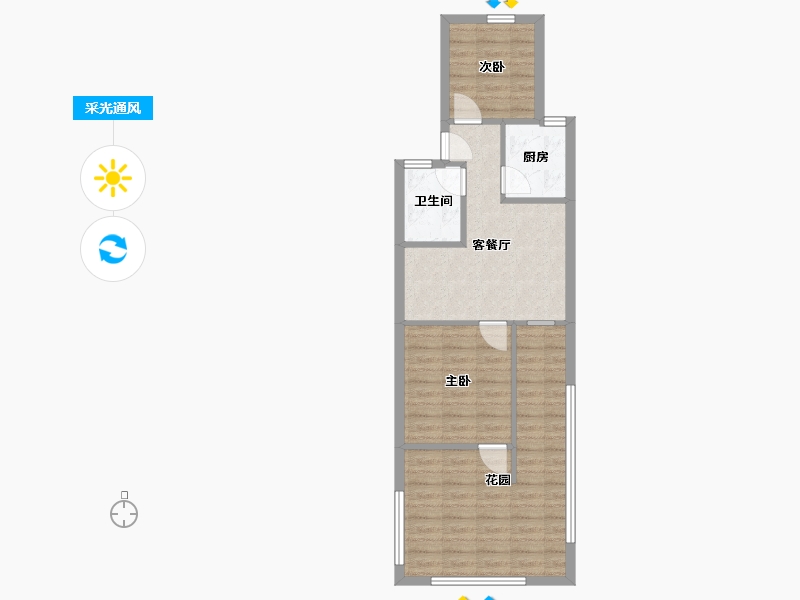 上海-上海市-银都九村-63.28-户型库-采光通风