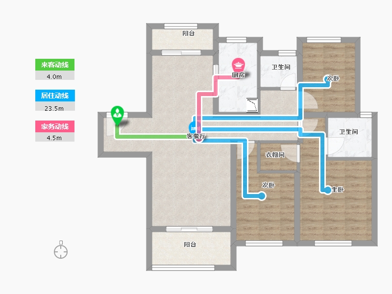 湖北省-武汉市-海林康桥官邸-88.22-户型库-动静线