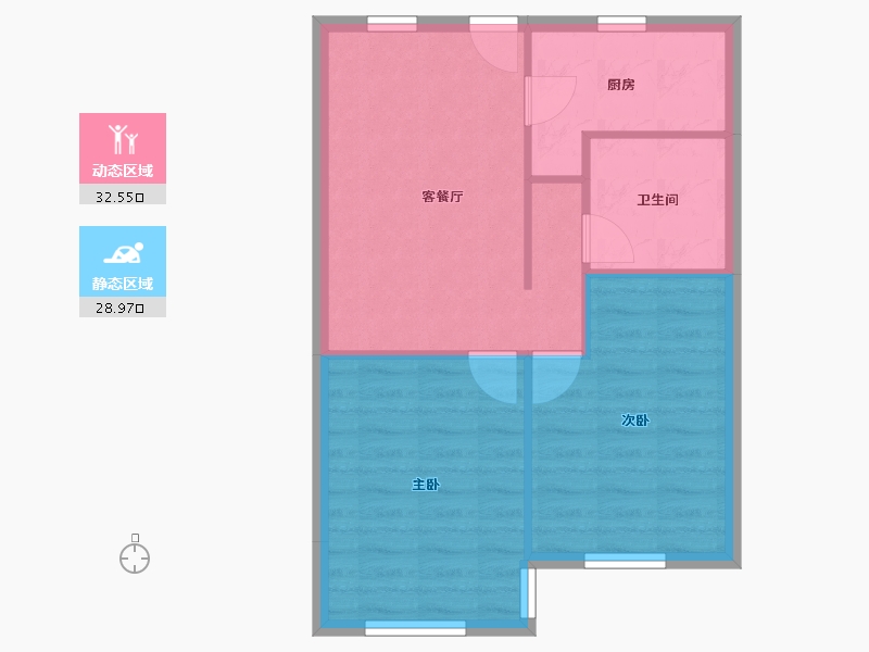 上海-上海市-番禺大楼-55.79-户型库-动静分区