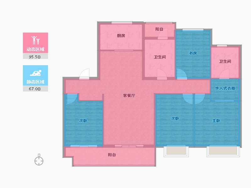 江苏省-镇江市-翡翠江湾-149.00-户型库-动静分区