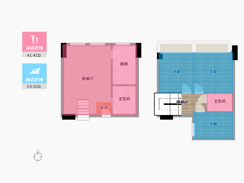 湖北省-武汉市-自贸环球公馆-69.56-户型库-动静分区