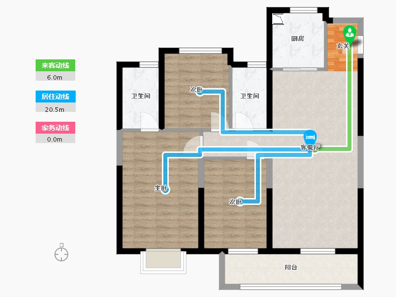 湖北省-武汉市-万科新都会-92.27-户型库-动静线