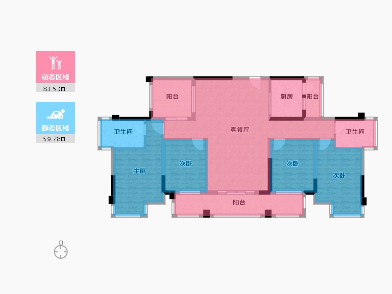 广西壮族自治区-南宁市-南宁财政局宿舍-127.75-户型库-动静分区