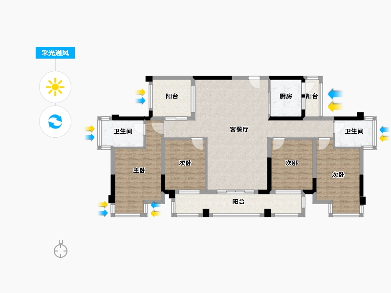 广西壮族自治区-南宁市-南宁财政局宿舍-127.75-户型库-采光通风