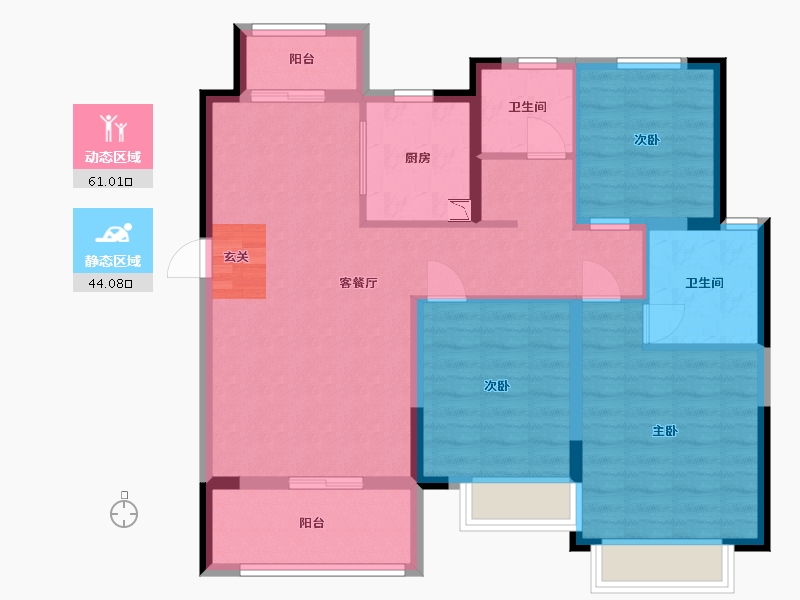 湖北省-武汉市-光明府-93.98-户型库-动静分区